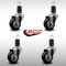 Service Caster 3'' SS Black Poly Wheel Swivel 1-5/8'' Expanding Stem Caster Set, 4PK SCC-SSEX20S314-PPUB-BLK-158-4 - alternate 2